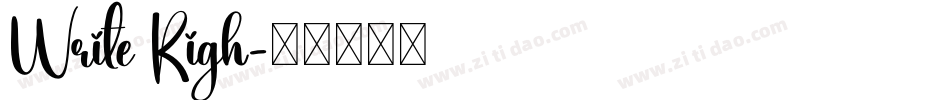 Write Righ字体转换